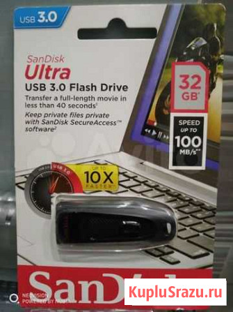 San Disk USB 3.0 Flash drive 32GB 100MB/s Москва - изображение 1