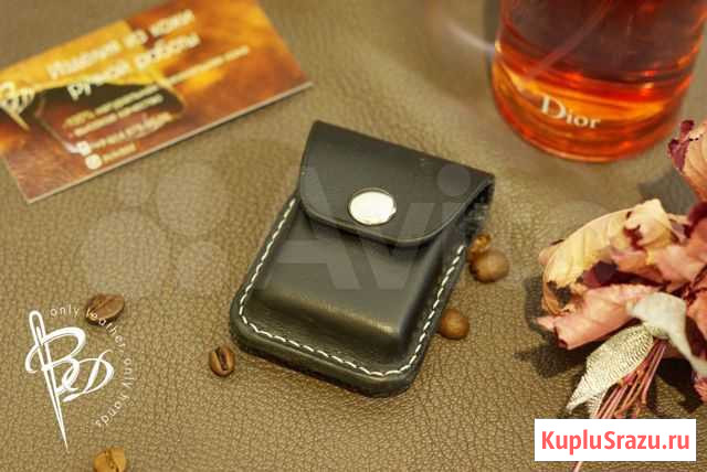 Кожаный чехол для зажигалки Zippo. Ручная работа Иркутск - изображение 1