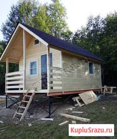 Дом каркасный одноэтажный с утеплением окд-24-ло Большая Ижора - изображение 1