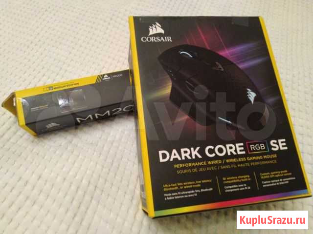 Мышь игровая Corsair Dark Core RGB SE + ковёр Москва - изображение 1