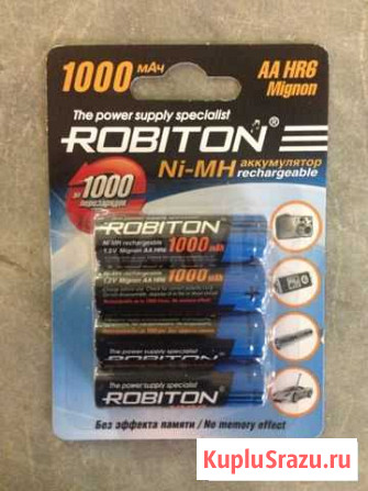 Аккумуляторы AA 1000 mAh 1.2V Ni-MH Robiton Казань - изображение 1