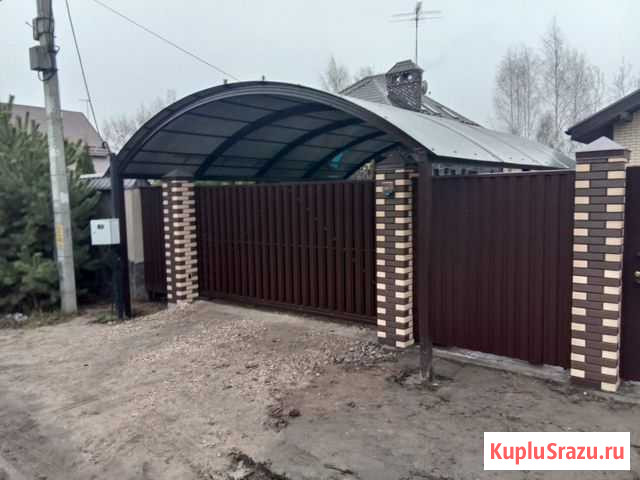Навесы для авто, откатные ворота Жуковский - изображение 1