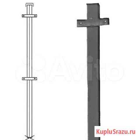 Столб 50x50x2400 с планкой квадратный Шилово