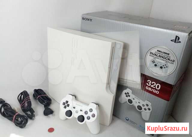Sony PS3 Slim 160 gb White Б/У. С Гарантией Новороссийск - изображение 1