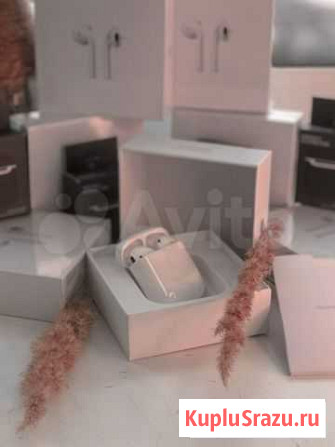 Airpods 2 premium copy + защитный чехол в подарок Чебоксары - изображение 1