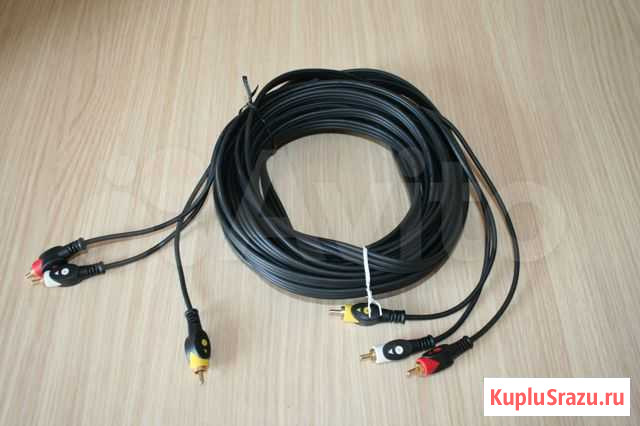 Кабель межблочный 3RCA - 3RCA 10м Новосибирск - изображение 1
