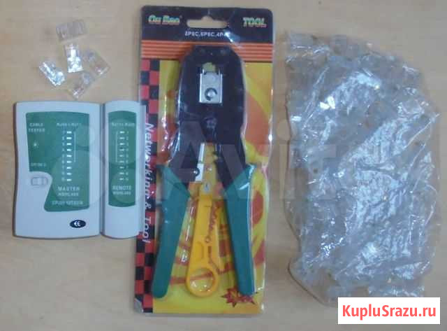 Клещи для обжима RJ-45, лан-тестер, стриппер Тула - изображение 1