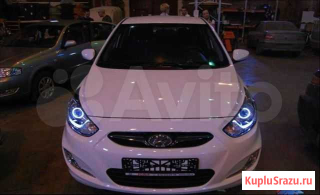 Би линзы ксенон на Hyundai Solaris и другие авто Уфа - изображение 1