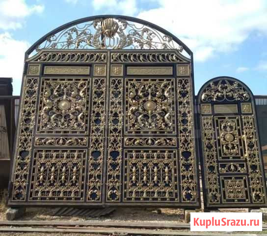 Ворота кованые распашные 07/0420 Казань - изображение 1