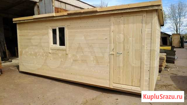 Бытовка деревянная, строительная, садовая 5.7х2.3 Выборг - изображение 1