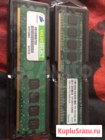 Оперативная память ddr2, 2 плашки по 1 гб Челябинск - изображение 1