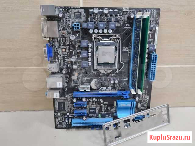 Сборка Материнская плата asus P8H61-M LE/ i3/4Gb Кемерово - изображение 1