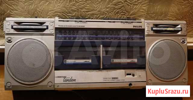 Винтажная магнитола philips D 8334 super tandem Санкт-Петербург - изображение 1