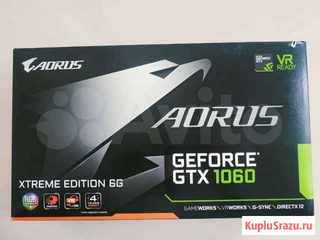 Видеокарта Geforce GTX 1060 6gb aorus xtreme Хасавюрт - изображение 1
