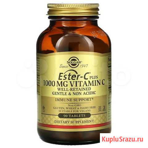 Solgar, Ester-C Plus, 1000 мг (90 штук) Санкт-Петербург - изображение 1
