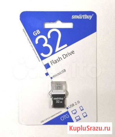 Флешка 32Gb SmartBuy poko Black OTG USB/microUSB Казань - изображение 1