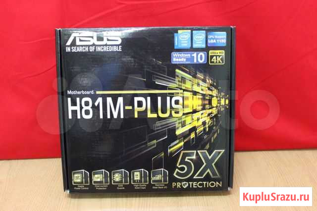 Asus H81M-plus H81 Материнская плата LGA1150 Омск - изображение 1