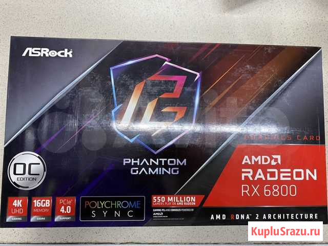 Видеокарта ASRock Radeon RX 6800 XT Phantom Gaming Набережные Челны - изображение 1