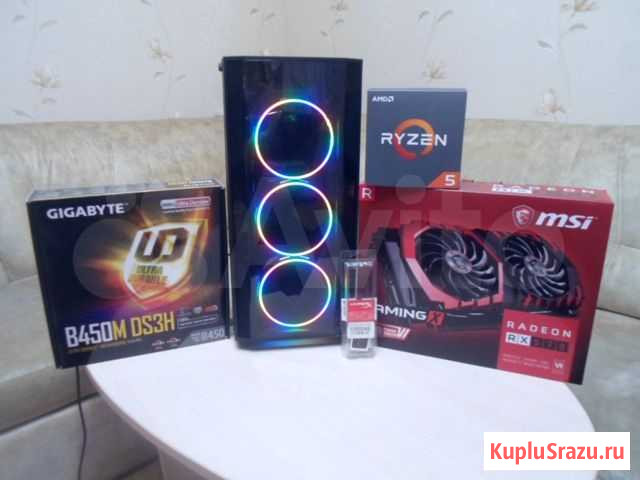 Новый компьютер Ryzen 5 2600+RX570 4Gb+8Gb Энгельс - изображение 1
