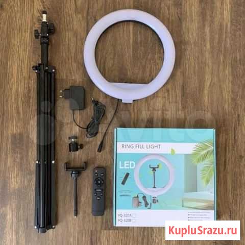 Кольцевая лампа YQ-320 30W с пультом д/у + штатив Кемерово - изображение 1