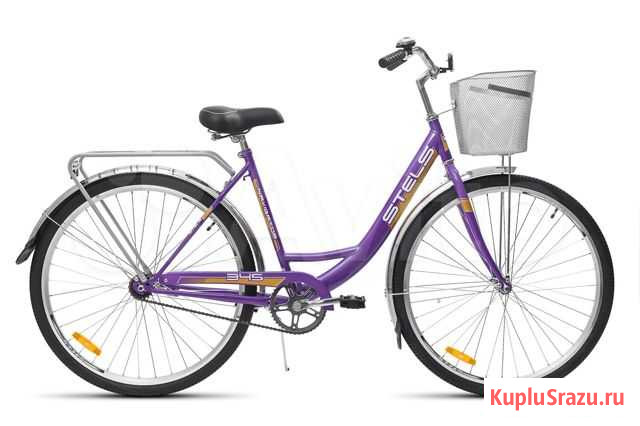 Велосипед Stels Navigator 345 фиалковый + корзинка Волжский - изображение 1