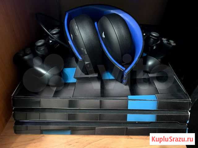 Sony playstation 4 pro 1tb + wireless headset Петропавловск-Камчатский - изображение 1