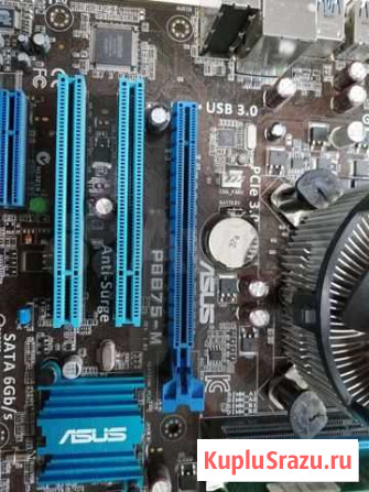 Материнская плата+i3+4г Asus p8b75-m Изобильный - изображение 1