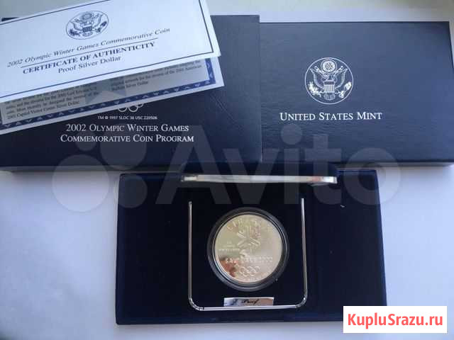 Серебро. Олимпиада Солт-Лейк-Сити 2002. 1 доллар Новокузнецк - изображение 1