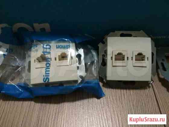 Розетки компьютерные (RJ-45) двойные Simon 34 Губкинский