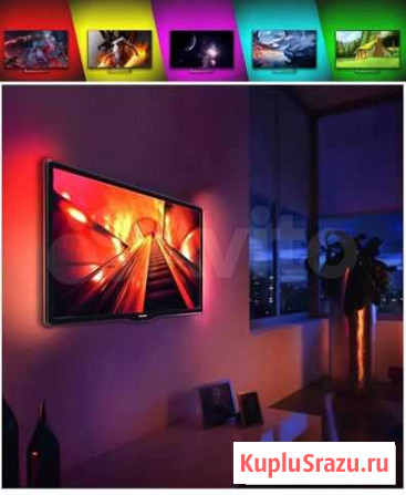 Philips Ambilight 107см + WiFi rombica 4К Пермь - изображение 1
