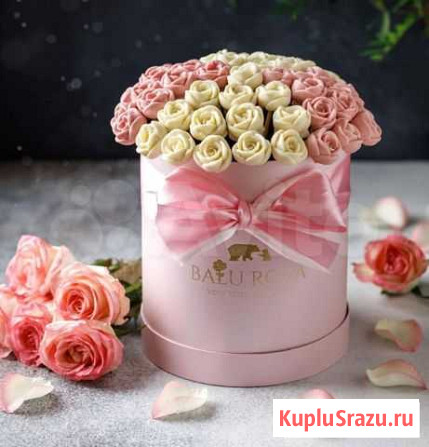 Коробка из шоколадных роз «Рич» Хабаровск - изображение 1