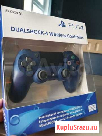 Новый геймпад для PS4 DualShock 4 синий + Гарантия Кемерово - изображение 1
