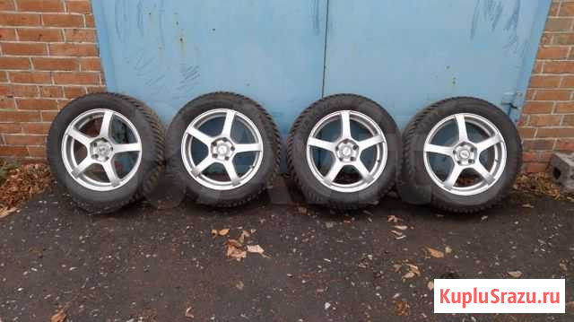 Колеса 5x108 goodyear 215/55 r16 Омск - изображение 1