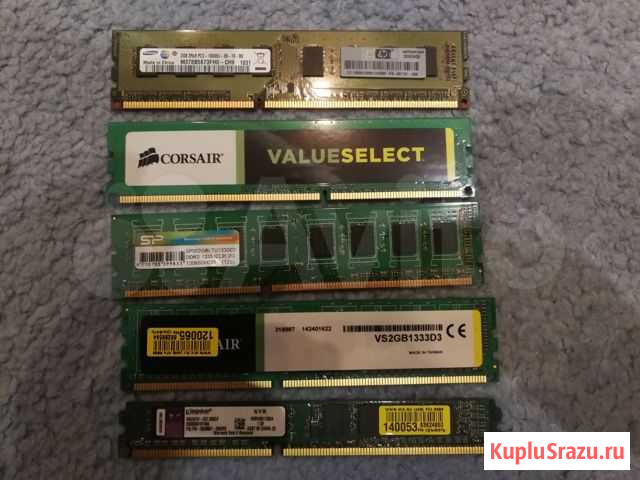Озу DDR3 2GB, 1333Mhz, Corsair, Kingston, Samsung Нижневартовск - изображение 1