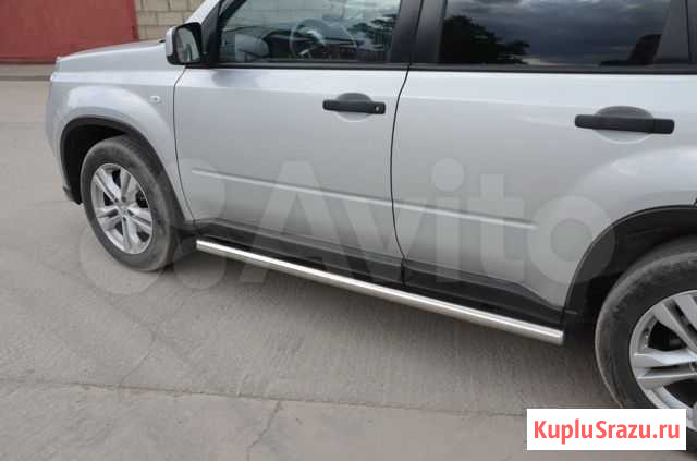 Защита порогов труба 60 мм Nissan X-trail T-31 Ахтубинск - изображение 1