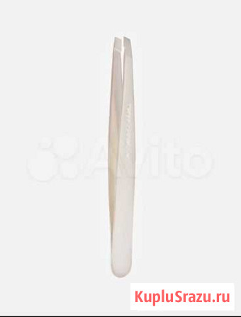 Пинцет Tweezermann для бровей скошенный Platinum Оренбург - изображение 1