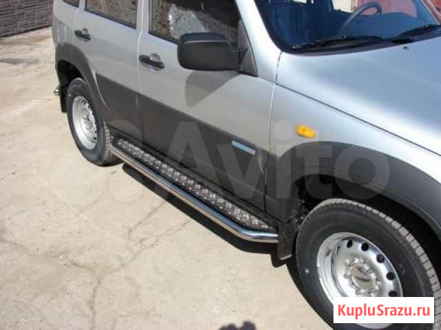 Пороги с накладным листом Chevrolet Niva 2010 Ахтубинск - изображение 1