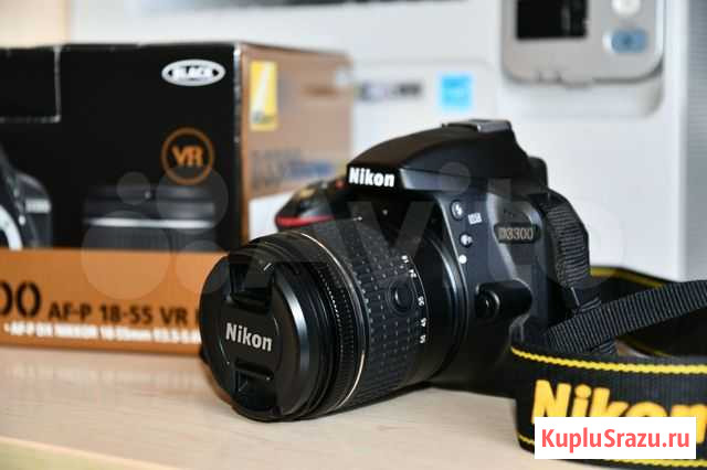 Nikon D3300 с объективом 18-55 AFP VR + аксессуары Петрозаводск - изображение 1