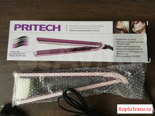 Выпрямитель/утюжок для волос Pritech TA-1292,новый Тверь - изображение 1