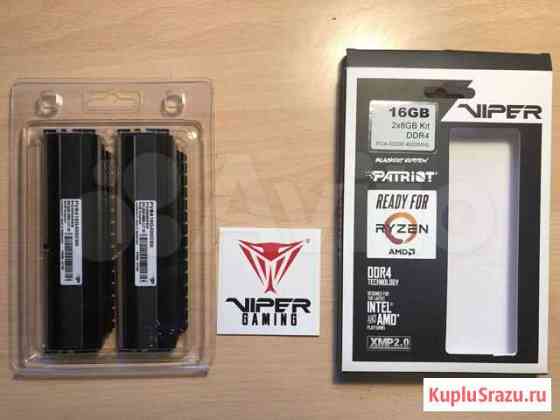 8GB*2 DDR4 4000мгц Patriot Viper PVB416G400C9K Ивантеевка