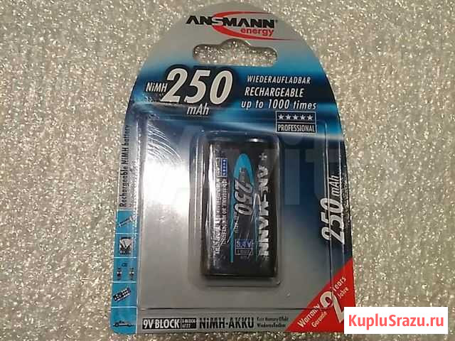 Аккумулятор крона 6F22 250mAh Обухово - изображение 1