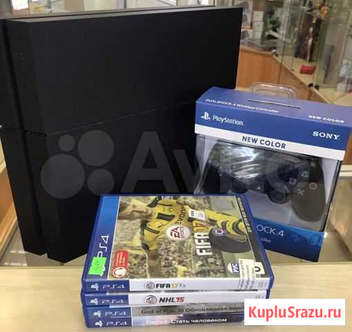 Sony PS4 1тер+1 джой+ 4 игры Петропавловск-Камчатский - изображение 1