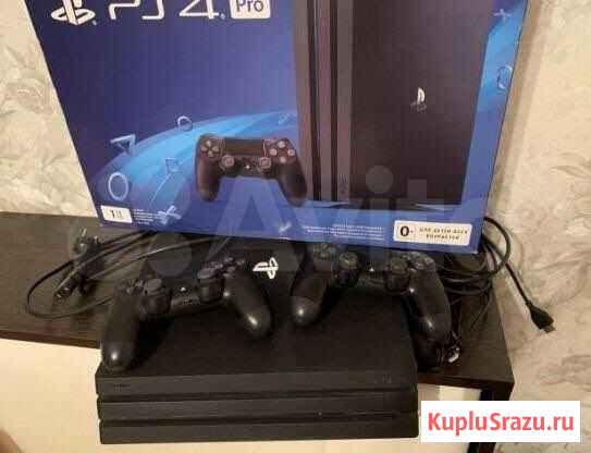 PS4 PRO 1TB Новая с двумя джойстиками Старый Оскол - изображение 1