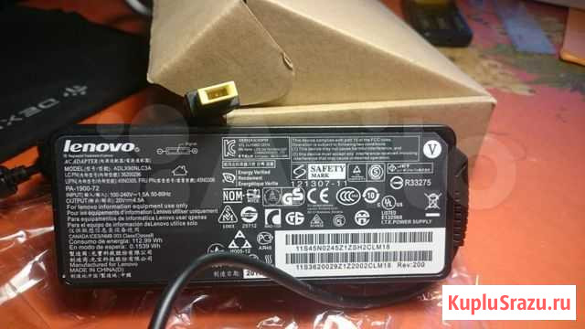Lenovo 20V 4.5A, 90W, прямоугольный с иглой Уфа - изображение 1