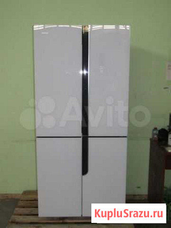 Холодильник Ginzzu NFK-500 White glass Москва - изображение 1