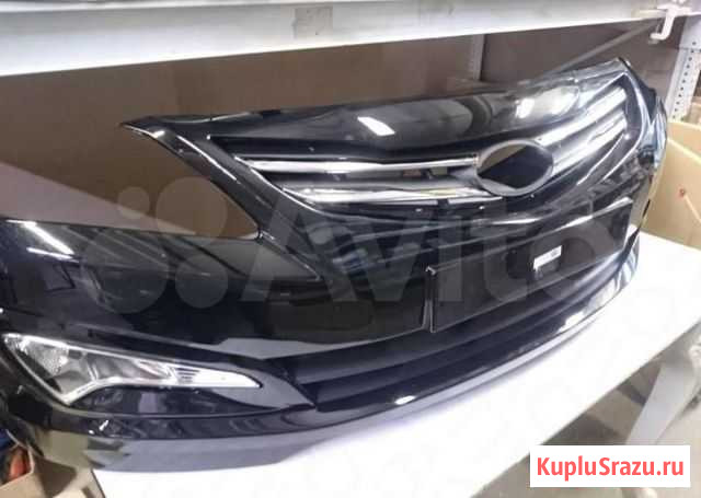 Бампер Hyundai solaris 2014 г передний чёрный Ставрополь - изображение 1