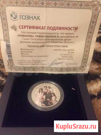 Медаль Романовы. Семья Николая II Благовещенск - изображение 1
