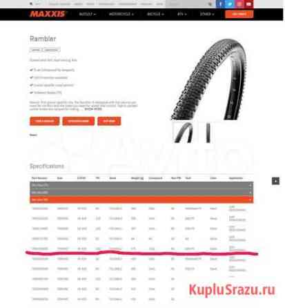 Велопокрышки Maxxis Rambler Екатеринбург