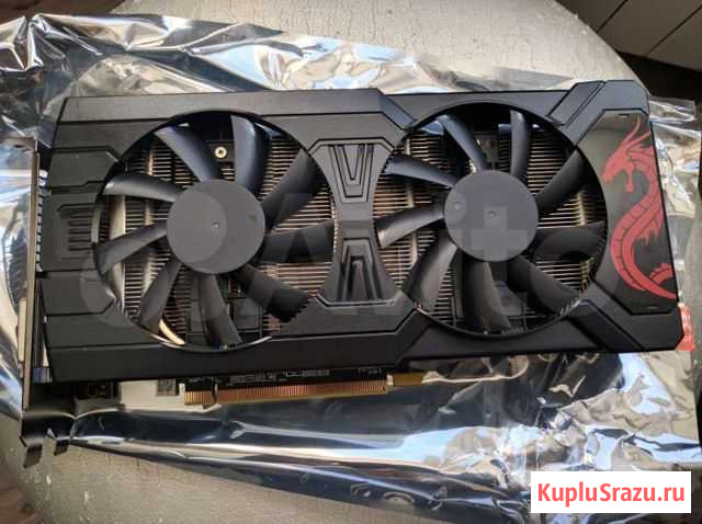 Видеокарта rx570 8gb power calor red dragon Омск - изображение 1