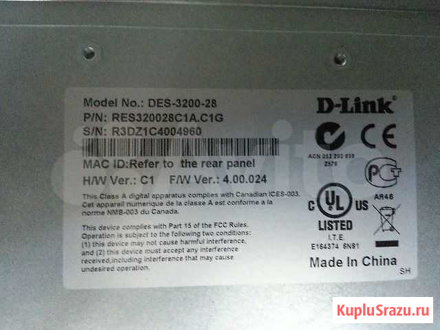 Коммутатор D-link DES-3200-28 Владивосток - изображение 1